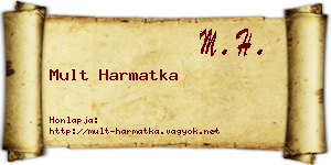 Mult Harmatka névjegykártya